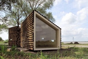 Out in the woods: cabin logs