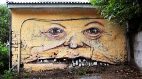 Watching me, watching you. Street art walls by Nomerz.